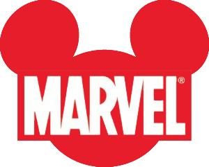 Marvel logo with Mickey silhouette