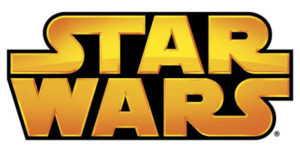 Star Wars logo - thick gold, black interior on white