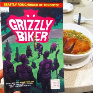 Chinatown mini-comic GRIZZLY BIKER with soup
