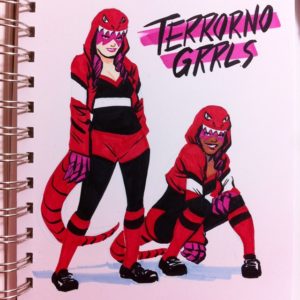 PHL TerrorNo Grrls sketch by Jason Loo