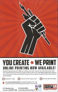 Guerilla Printing ad