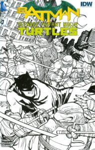 BATMAN • TNMT #1 Midtown exclusive Cliff Chiang B&W variant