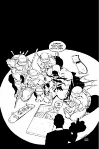 BATMAN • TNMT #1 Planet Comics exclusive Nick Dragotta B&W variant
