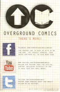 Overground Comics social media