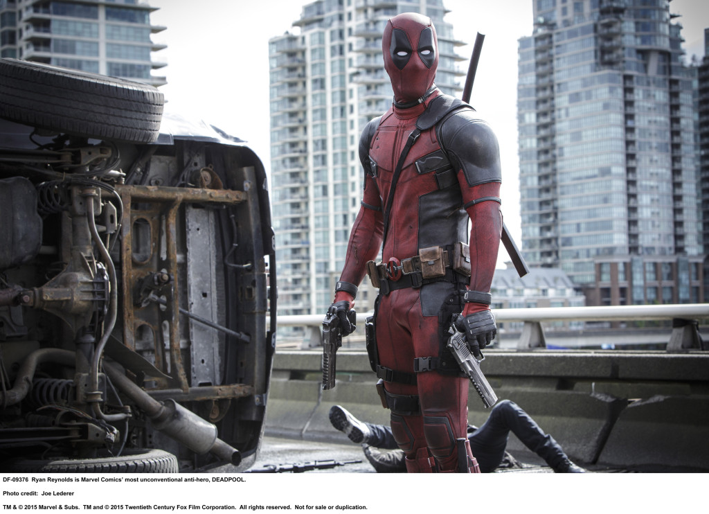 DEADPOOL Ryan Reynolds is Marvel Comics’ most unconventional anti-hero, DEADPOOL. Photo Credit: Joe Lederer TM & © 2015 Marvel & Subs.  TM and © 2015 Twentieth Century Fox Film Corporation.  All rights reserved.  Not for sale or duplication.