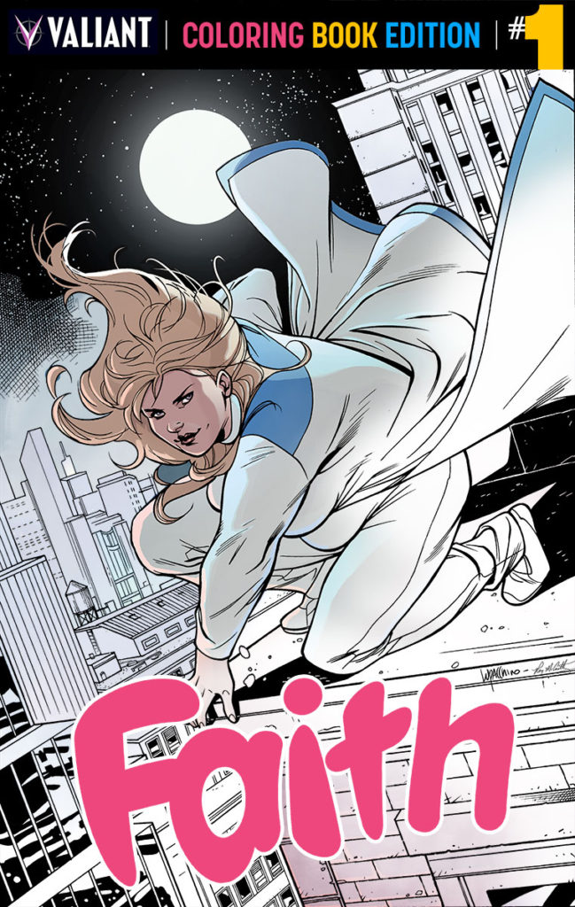 FAITH #1 COLORING BOOK EDITION –  Cover by Emanuela Lupacchino