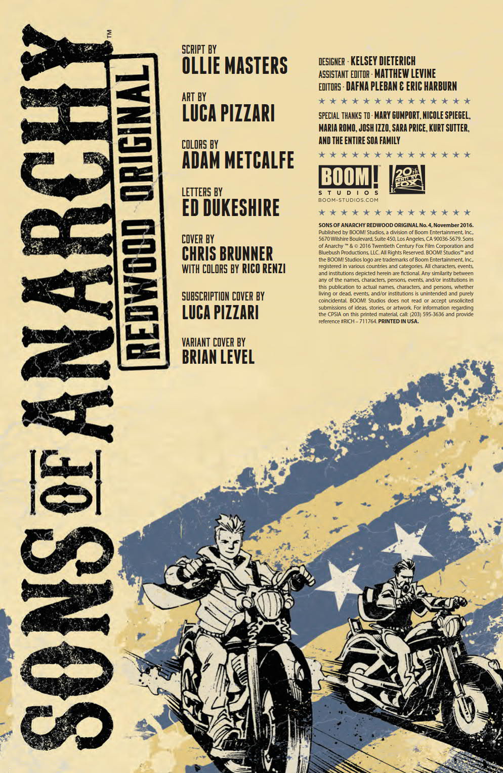 SONS OF ANARCHY REDWOOD ORIGINAL 4 Comix Asylum