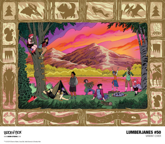 Lumberjanes #50 Wraparound Variant Cover by Veronica Fish